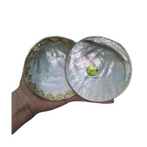 Grande assiette décorative en nacre naturelle pour la présentation des fruits de mer dans les restaurants - Product Image 6