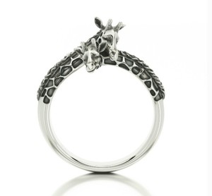 Anillo Elegante de Lujo con Cabeza de Jirafa en Plata 925, Joyería de Moda para Mujer con Diseño Inspirado en Animales - Product Image 4