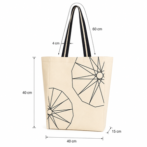 Bolsa de Tela de Algodón Personalizada, 300 GSM, con Estampado de Telaraña, Reforzada, Reutilizable, para Compras, Promocional, al por Mayor, OEM, Marca Privada, a Granel - Product Image 2
