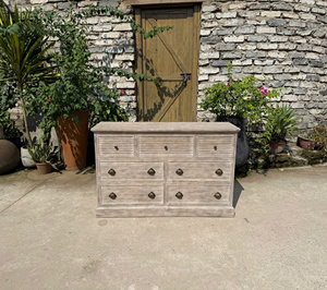 Chair <b>Walnut</b> Solid Wood 5 <b>Drawer</b> Dresser Rustic Storage Cabinet Brown Wooden Chest for Bedroom Living Room Viet Nam - Product Image 6