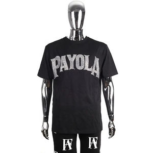 Approvisionnement en gros de T-shirts en strass multicolores à effet dégradé de cristaux, personnalisation de marque, prix de gros usine Sialkot - Product Image 5