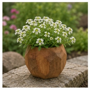 Maceta de Madera Geométrica Hecha a Mano al por Mayor para Suculentas, Mini Maceta Ecológica de Madera Maciza para Interiores, Hogar y Jardín - Product Image 2