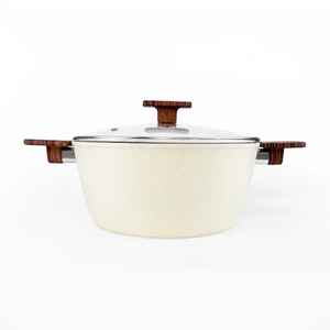 Ensemble de casseroles en granit antiadhésif avec couvercle en verre, pot à soupe et à ragoût multifonction, compatible avec l'induction, ensemble de batterie de cuisine - Product Image 4