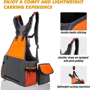 Gilet et ceinture de fauconnerie avec 12 poches, en toile imperméable lavée, couleurs et logo personnalisables, veste de fauconnerie de haute qualité - Product Image 5