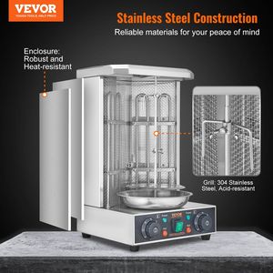 Electric Vertical Broiler Rotisserie <b>Oven</b> 13 Lbs Capacity Shawarma <b>Grill</b> Machine for Home Kitchen for Chicken Shawarma Doner - Product Image 2