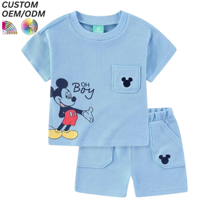 Conjunto de Ropa de Moda para Niños, Camiseta y Pantalones Cortos 100% Algodón, Estampado Animal Informal, Soporte OEM ODM para Venta al Por Mayor - Product Image 5