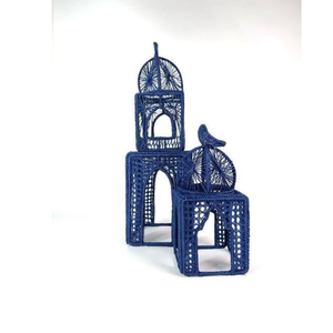 Lanterne de mosquée artisanale, décoration Ramadan Eid Mubarak, centre de table islamique tissé, accent décoratif pour la maison, cadeau - Product Image 2