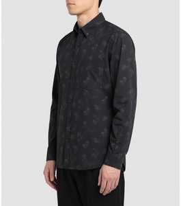 Chemise à manches longues pour homme, imprimé floral d'hiver, respirante, boutonnée, avec poche poitrine et col rabattu - Product Image 2