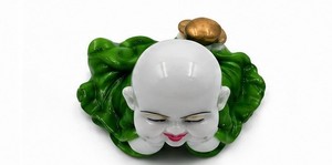 Figura Decorativa Moderna de Resina Hecha a Mano, Verde y Blanca, Escultura Decorativa para Mesa, Adorno para el Hogar - Product Image 2