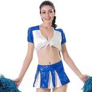 Derniers modèles d'uniformes de cheerleaders en deux pièces de haute qualité, ensembles de vêtements de danse pour filles, tenue de cheerleading pour femmes - Product Image 1