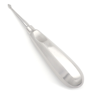 เครื่องมือถอนฟันแบบปลายตรง Bernard Root Tip Elevator ขนาด 4 มม. ยาว 15.5 ซม. แบบ Bayonet Syndesmotome ด้ามจับกลวง ผลิตจากเหล็กกล้าไร้สนิมสำหรับการผ่าตัด - Product Image 1