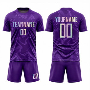 ชุดยูนิฟอร์มฟุตบอลแบบระบายอากาศพิมพ์ลายตามสั่ง ชุดเสื้อและกางเกงขาสั้นฟุตบอลสโมสร โพลีเอสเตอร์คุณภาพสูงสำหรับมืออาชีพ - Product Image 4
