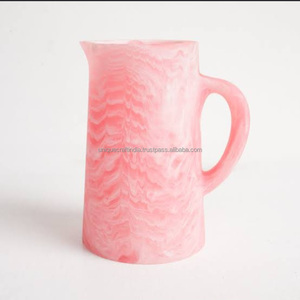 Carafe à eau créative en résine acrylique, dernier design, motif tourbillon abricot aquatique, cadeaux de Noël pour la cuisine, fêtes, polyrésines personnalisées - Product Image 2