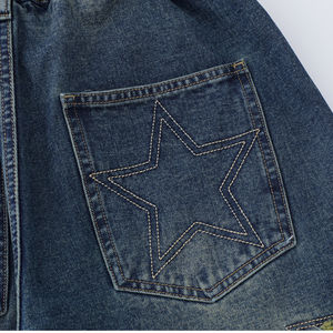 Shorts en jean décontractés pour hommes, taille élastique, motif uni, tailles S-XL, nouvelle collection 2026, vente en gros à prix abordable - Product Image 5