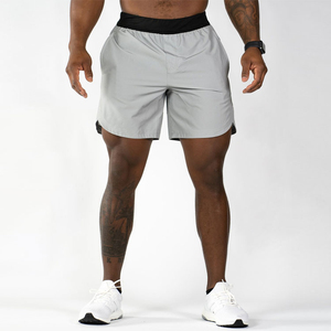 Shorts de sport pour hommes de haute qualité, nouvelle collection, respirants, en maille unie, taille haute, avec empiècements, recyclés, séchage rapide - Product Image 2