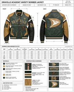 Chaqueta Bomber de Cuero Personalizada para Hombre, Diseño con Parche de Logotipo Bordado, Estilo Preppy, Dravelle Academy, Ropa de Otoño - Product Image 6