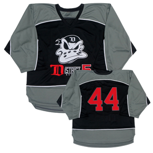เสื้อทีมฮอกกี้น้ำแข็งมืออาชีพพร้อมการพิมพ์ลายแบบซับลิเมชั่นตามสั่ง หมายเลขแบบ Tackle Twill และผ้าตาข่ายสำหรับกีฬา - Product Image 3