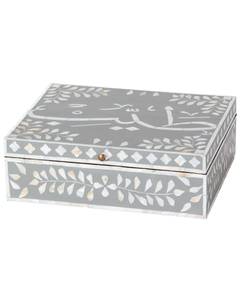Handcrafted Mother of Pearl Mosaic Inlay Jewelry Storage <b>Box</b> Decorative Design <b>Trinket</b> Keepsake Organizer Gift <b>Box</b> for Home Deco - Product Image 2
