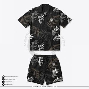 Ensemble chemise hawaïenne et short de plage pour homme grande taille, imprimé par sublimation, motif cocotier, manches courtes, décontracté, coupe oversize - Product Image 3