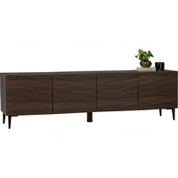 Mueble para TV de Madera de Estilo Escandinavo Moderno de Lujo, 1.8m, con 4 Puertas, para Montar en la Pared, Ideal para Villas, Comedores y Salas de Estar Grandes, para Televisores de 65+ Pulgadas