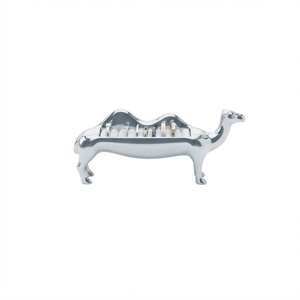 <b>Antique</b> Modern Silver Metal Camel Ring Holder Decorative Animal Jewelry Organizer Stand For Rings And Luxury Home Gifting - Product Image 1