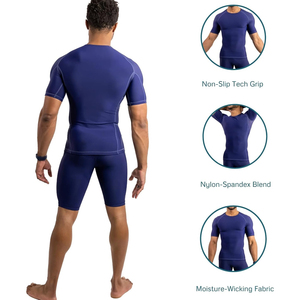 Hot Selling Best Sale Fitness Wear Rash Guard Half Sleeves Custom Design Premium Quality <b>Men</b> Half Sleeves Rash Guard <b>For</b> Sale - Product Image 4