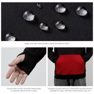 Sweat à capuche Ninja à double couche avec logo personnalisé brodé, grande taille, fermeture éclair intégrale, cagoule intégrée, pour homme - Product Image 5