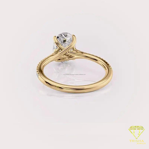 Anillo de compromiso de moissanita de calidad de exportación para joyería de moda, propuesta de matrimonio y regalo de aniversario, disponible para la venta - Product Image 4