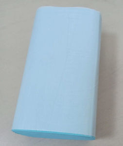 Toalla de Papel Desechable de 2 Capas, Azul, de Pulpa de Madera Reciclada, Plegado en V, Sin Núcleo, para Uso en Baños, con Relieve, Se Aceptan Muestras - Product Image 2
