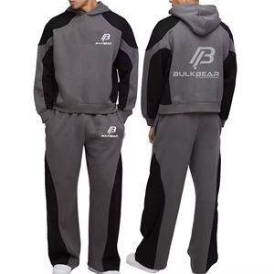 Conjunto Deportivo Personalizado para Hombre, Traje de Chándal de Primera Calidad en Poliéster y Algodón, Ropa Deportiva Transpirable para Gimnasio, Entrenamiento y Running, Fabricación OEM ODM - Product Image 1
