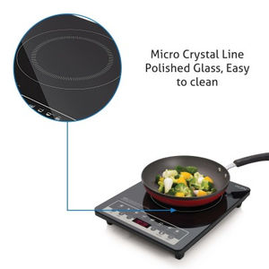 Usha IC 3616 <b>Electric</b> Induction Cooktop <b>Single</b> Burner Glass <b>Hob</b> with Fry Function Waterproof <b>Portable</b> for Household Kitchen Use - Product Image 3
