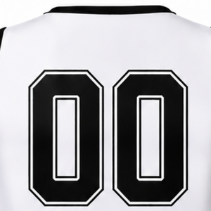 Maillot de cheerleading sans manches sublimé blanc et noir, tenue de sport athlétique pour l'entraînement et la compétition - Product Image 5
