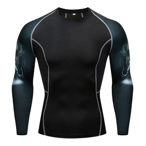 Wholesale 2026 High Quality <b>Compression</b> <b>Shirt</b> Breathable Rash Guard Custom Printing For Running Fitness Rash Guard - Product Image 2
