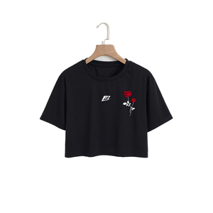 Camisetas cortas de moda para mujer, de alta calidad, con estampado DTG, estilo vintage, ropa de calle informal, con logotipo personalizado, camiseta sin mangas para mujer - Product Image 2