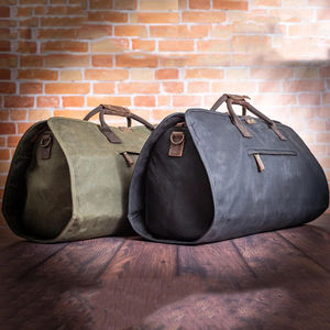 Bolsa de Viaje Deportiva Roziv, de Cuero Genuino Vintage, Negra, Gran Capacidad, Ligera, Resistente al Agua, para Fin de Semana, con Compartimento para Zapatos - Product Image 5