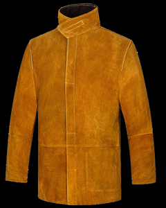 Professional Workshop Leather Welding <b>Jackets</b> <b>Spark</b> Protection Coat Reinforced Stitched Heat Resistant Safety Wear Shackets - Product Image 6