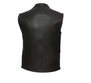 Chaleco de Cuero Vaquero para Hombre, Hecho a Medida, Precio al por Mayor, Chaleco de Cuero Vaquero Transpirable de Alta Calidad - Product Image 6