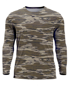 เสื้อตกปลาแขนยาว คอกลม ป้องกันแสงแดด UPF 50 ผลิตจากโพลีเอสเตอร์ 100% แห้งเร็ว เหมาะสำหรับกิจกรรมกลางแจ้ง  โลโก้ด้านหน้า  สำหรับทุกเพศ - Product Image 3