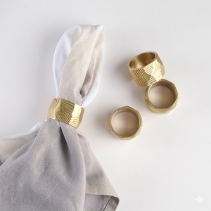 Anillos de Servilleta Metálicos con Diseño Espiral Dorado, Ideales para Decoración de Banquetes, Cenas y Eventos, en Oferta - Product Image 3