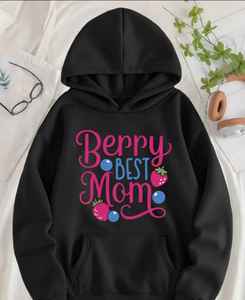 Hoodie élégant et confortable pour femme 100% coton, hiver, broderie, impression numérique, perles, écologique, léger, pour superposition - Product Image 4