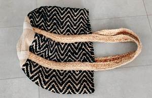 Fashionable Braided Jute Cotton Bohemian Chindi Beach Tote <b>Bags</b> <b>Large</b> Shopping <b>Bags</b> with Custom Logo best for shopping <b>bags</b> - Product Image 3