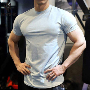 Camiseta Deportiva Ajustada para Hombre, 100% Algodón Transpirable con Cuello Redondo y Logotipo Personalizado con Serigrafía - Product Image 1
