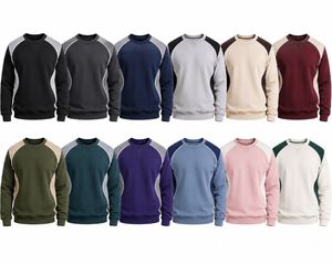 Sweat-shirt unisexe en molleton bordeaux à col rond et manches raglan, motif géométrique, pull tricoté, coupe classique, pour l'automne - Product Image 6