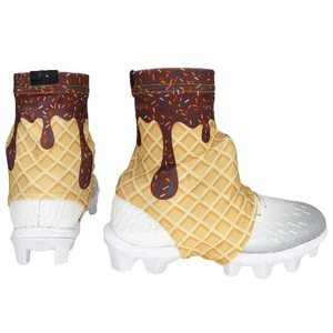 Calcetines de fútbol azules para hombre con cubre tacos, de malla transpirable, cierre para todas las estaciones, color liso, ajuste personalizado, de elastano - Product Image 1