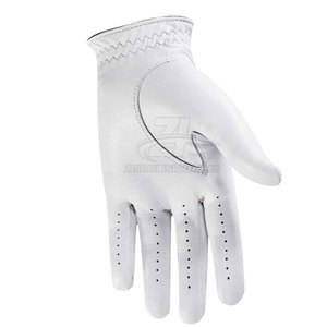 Gant de golf respirant en cuir véritable de couleur unie en tissu doux, gants de golf en peau de mouton pour le sport - Product Image 5