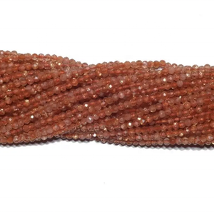 Tamaño personalizado disponible 5mm-10mm Natural Sunstone Bolas facetadas redondas Piedras preciosas curativas sueltas Cuentas de moda Proveedor mayorista a granel - Product Image 4