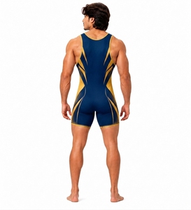 Traje de Baño para Hombre sin Mangas con Estampado por Sublimación, Cuello Redondo, Spandex, Poliéster, Transpirable, para Todas las Temporadas, Traje de Baño para Adultos - Product Image 2