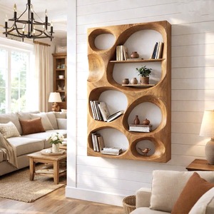 Meilleur prix Live Edge coin en bois étagère flottante montage mural décoration de la maison et literie utiliser pour les cadeaux de pendaison de crémaillère - Product Image 5