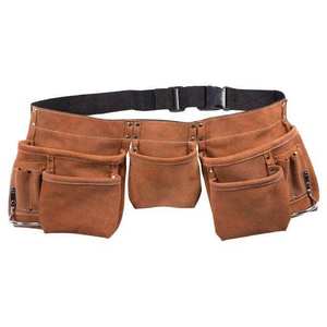 Ceinture porte-outils en cuir véritable G, sacoche multi-poches, pochette utilitaire, fermeture éclair, sangle réglable, néon, étanche, pour l'industrie - Product Image 2
