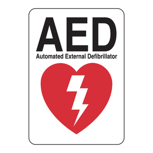 Panneau de signalisation pour défibrillateur Brady AED, haute visibilité, mural, intérieur/extérieur - Product Image 2